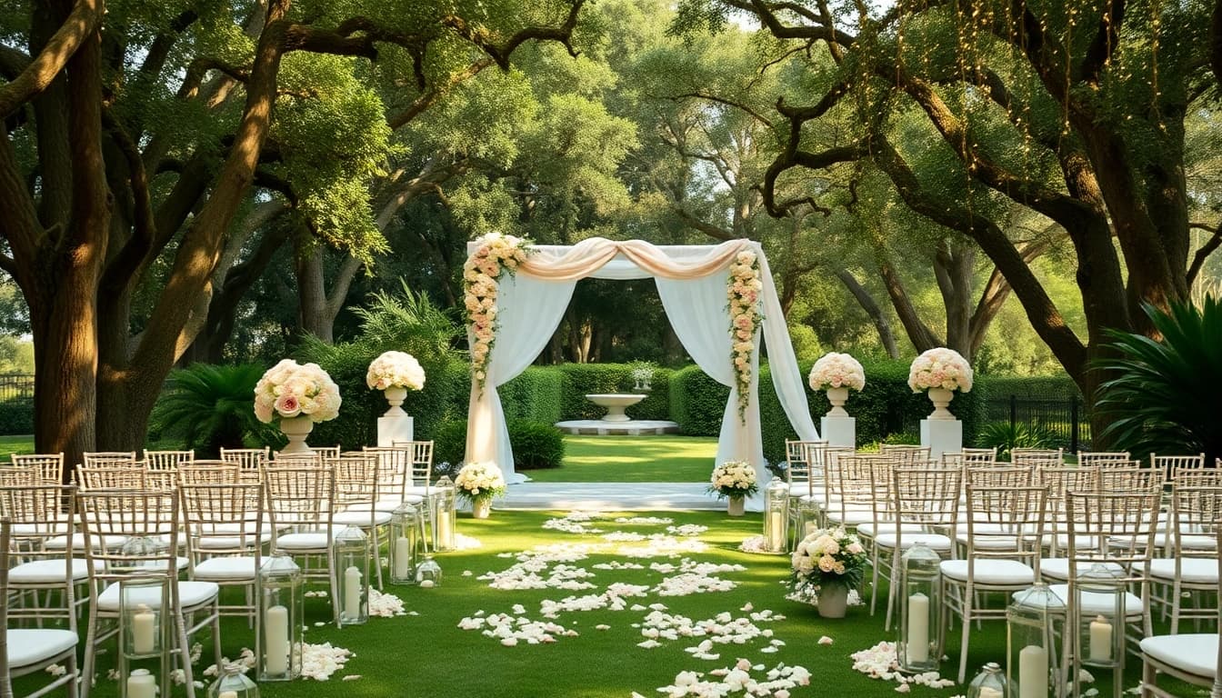 Beautiful Jacksonville Wedding Venue surrounded by a lush garden, perfect for romantic weddings.