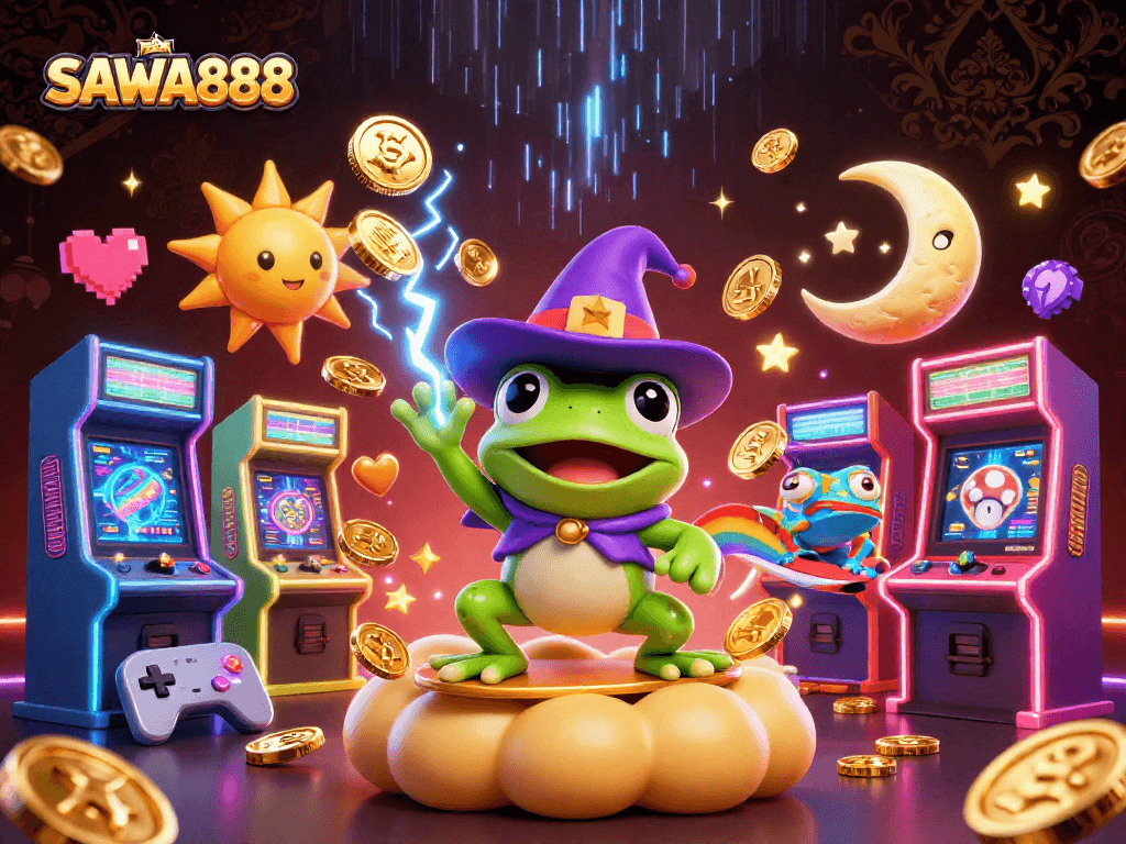 SAWA888 brings the thrill of gaming alive with dynamic characters and vibrant casino aesthetics.