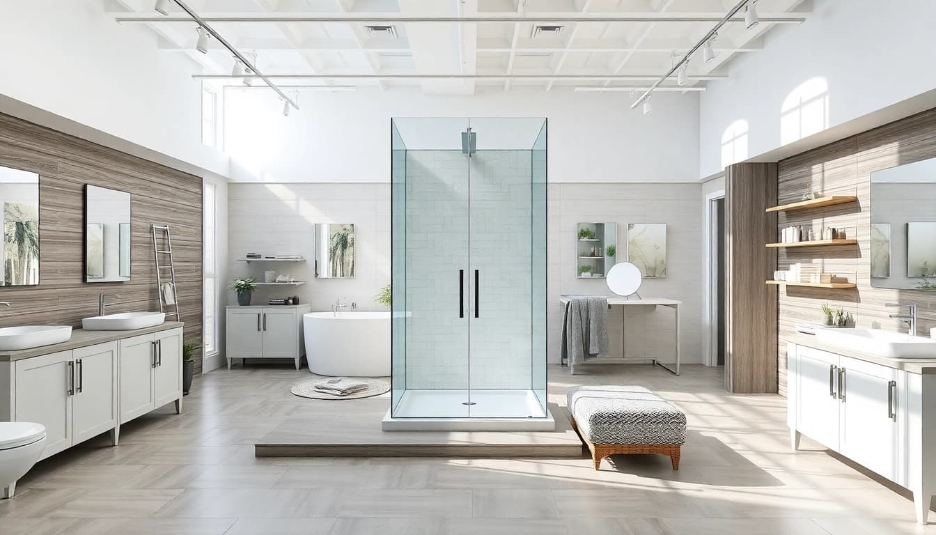 Sonni sanitär GmbH bietet moderne Badezimmerangebote in stilvollem Showroom-Design an.