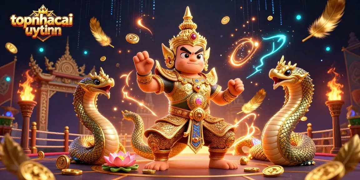 Experience thrilling gaming with topnhacaiuytinn in this vibrant Asian casino scene showcasing colorful characters and dynamic effects.