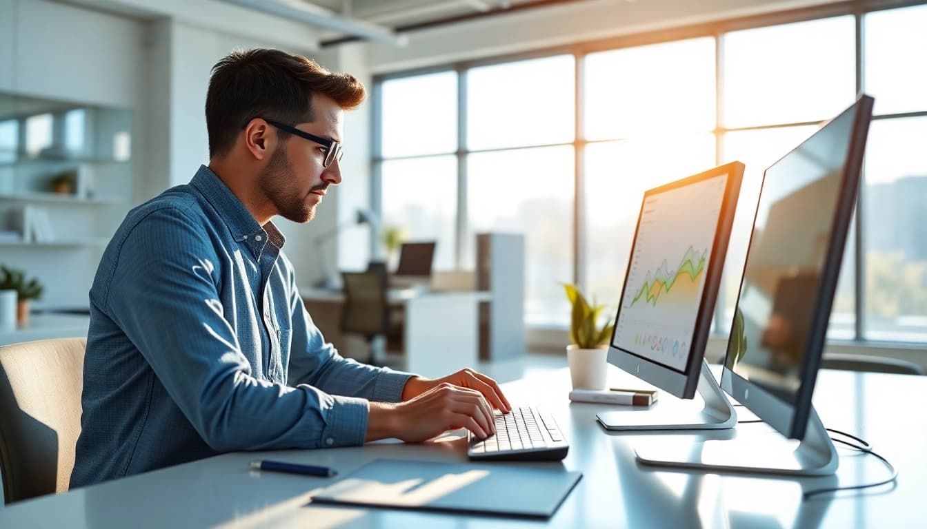 Optimize your business growth with effective smm services strategies in a modern office.