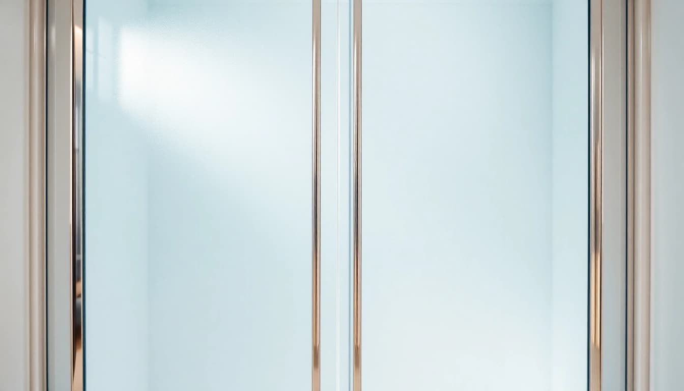 Elegant sliding shower doors enhancing a modern bathroom's aesthetic and functionality.