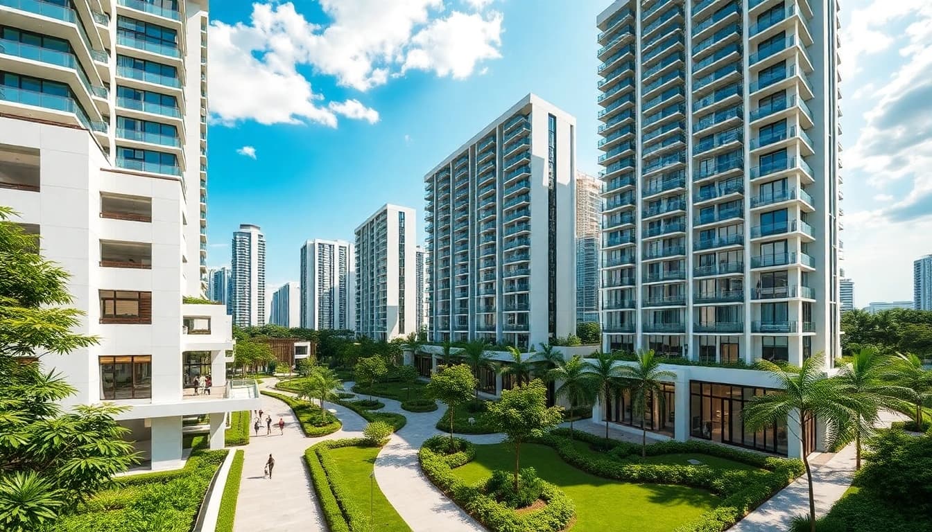 Discover the stunning view of Tampines EC with modern architecture and lush surroundings.