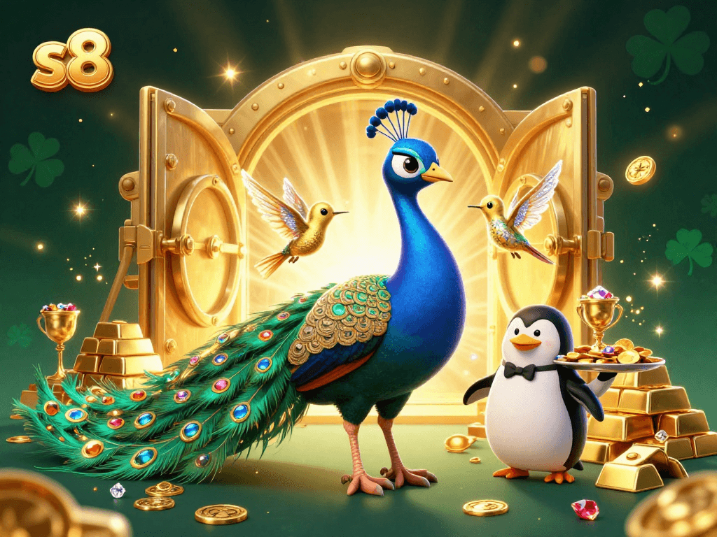 Experience thrilling casino action with s8's vibrant 3D illustration showcasing rich gaming elements.