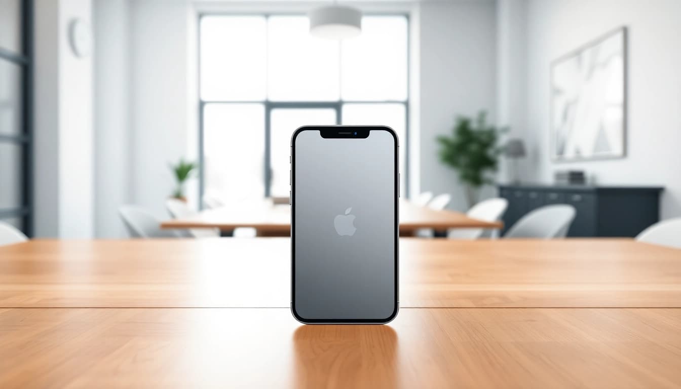 Vea el iPhone 15 Pro precio en un entorno profesional con luz natural.