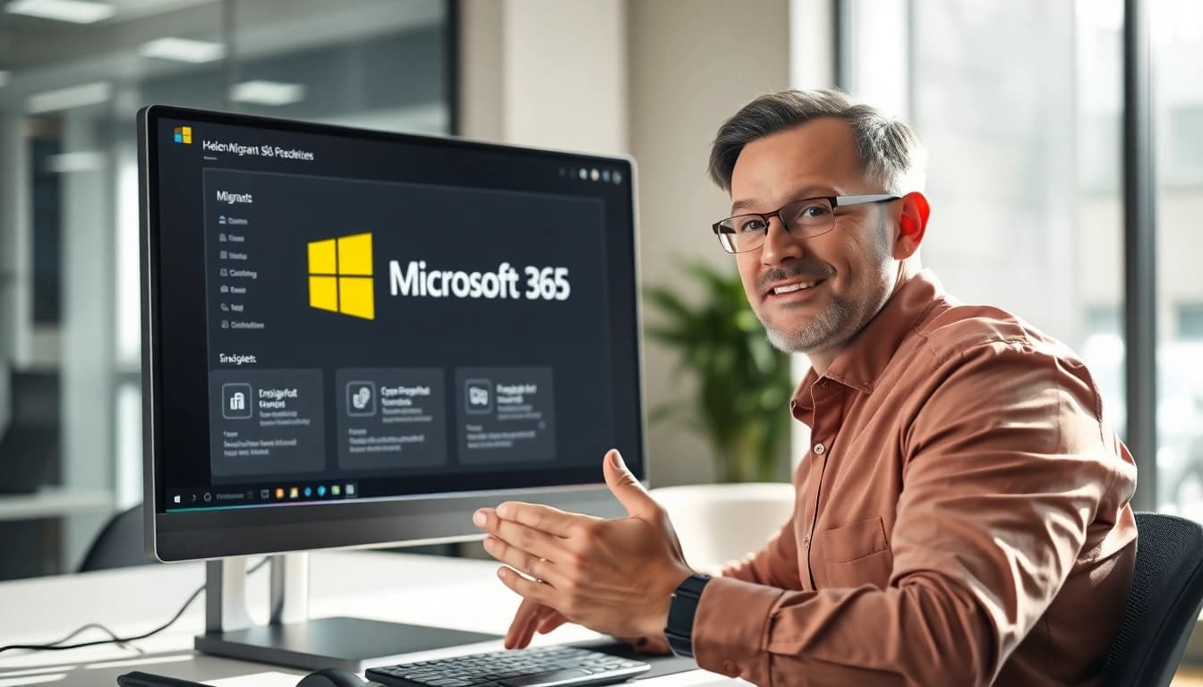 Learn how to migrate to Microsoft 365 securely with expert guidance in an office environment.