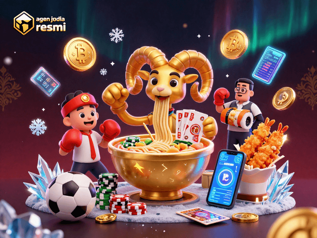 Engage in thrilling sports betting at agen judi bola resmi with vibrant characters and dynamic wagering elements.