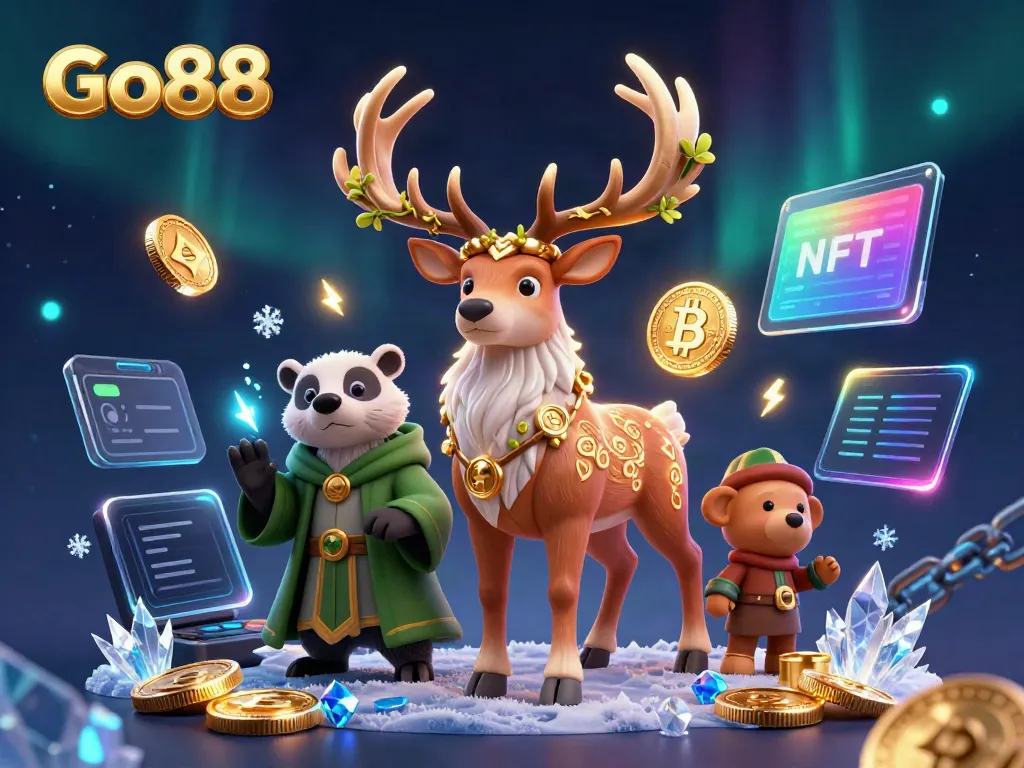 Experience the thrill of Go88 with an enchanting 3D scene filled with magical elements.
