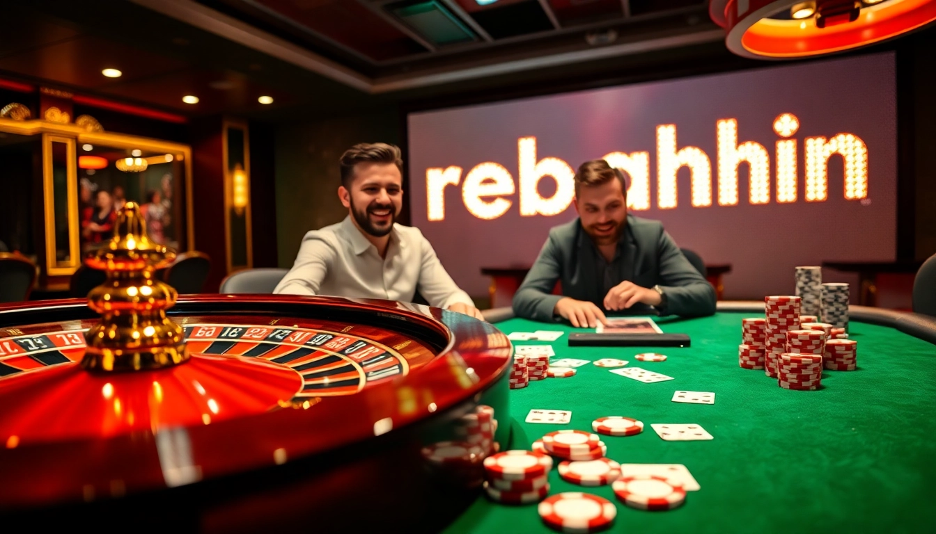 Engage with rebahin as you enjoy an exciting evening of poker at a luxury casino.