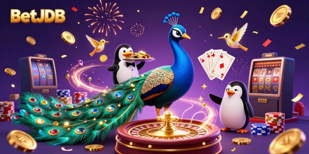Engage with BetJDB's thrilling casino experience featuring vibrant characters and dynamic gaming elements.