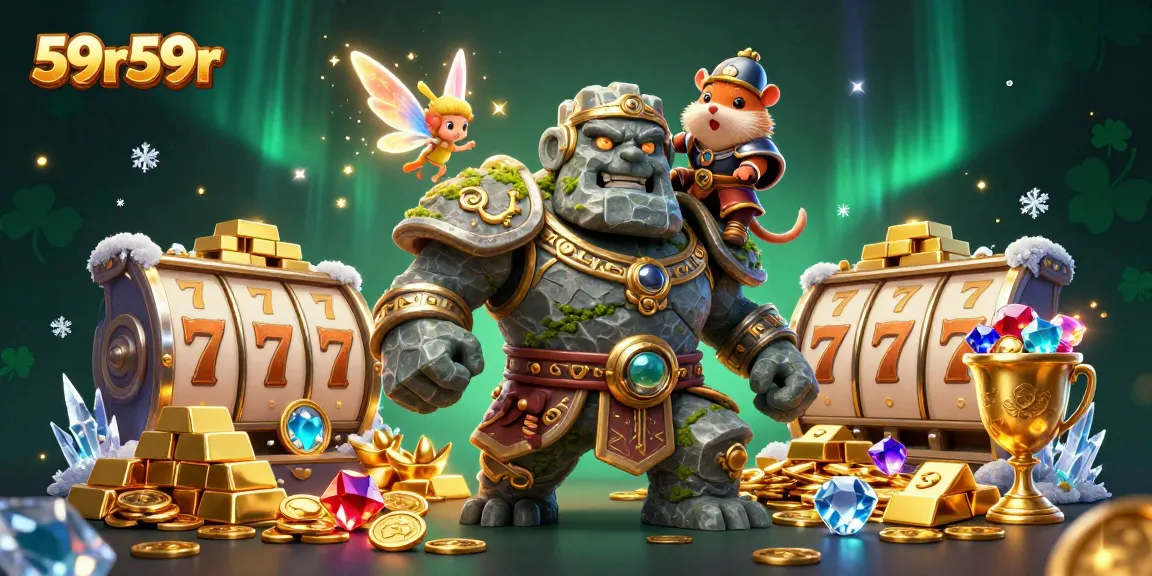Engage with thrilling gameplay at 59r59r, featuring vivid 3D characters and casino elements.