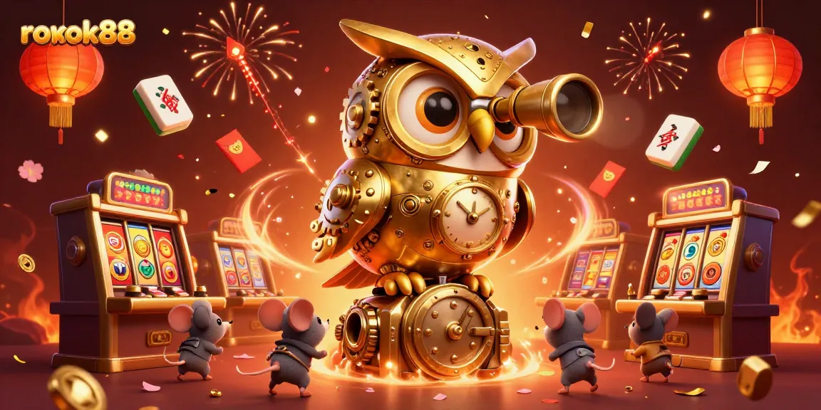 Experience the thrill of rokok88 with vibrant slots and a festive casino scene.