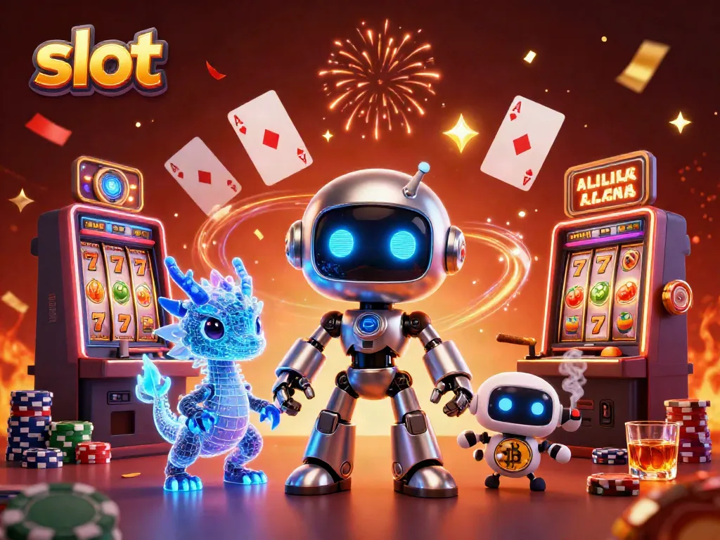 Engage in thrilling slot action amidst vibrant 3D characters and dynamic casino elements.