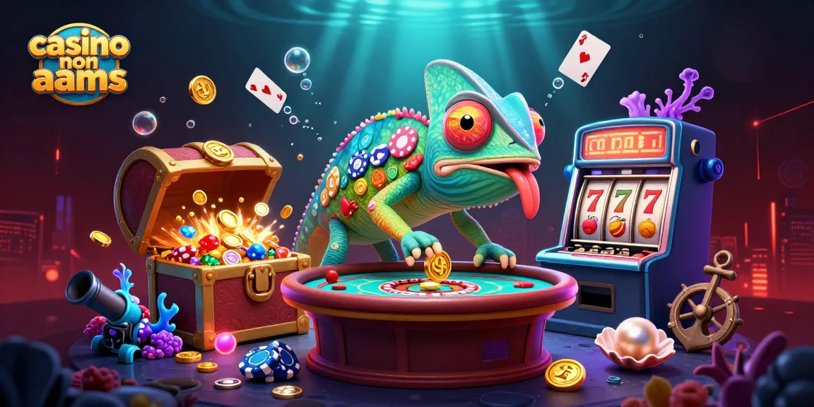 Scopri il mondo del gambling nei migliori casino non AAMS con un camaleonte proprietario animato.