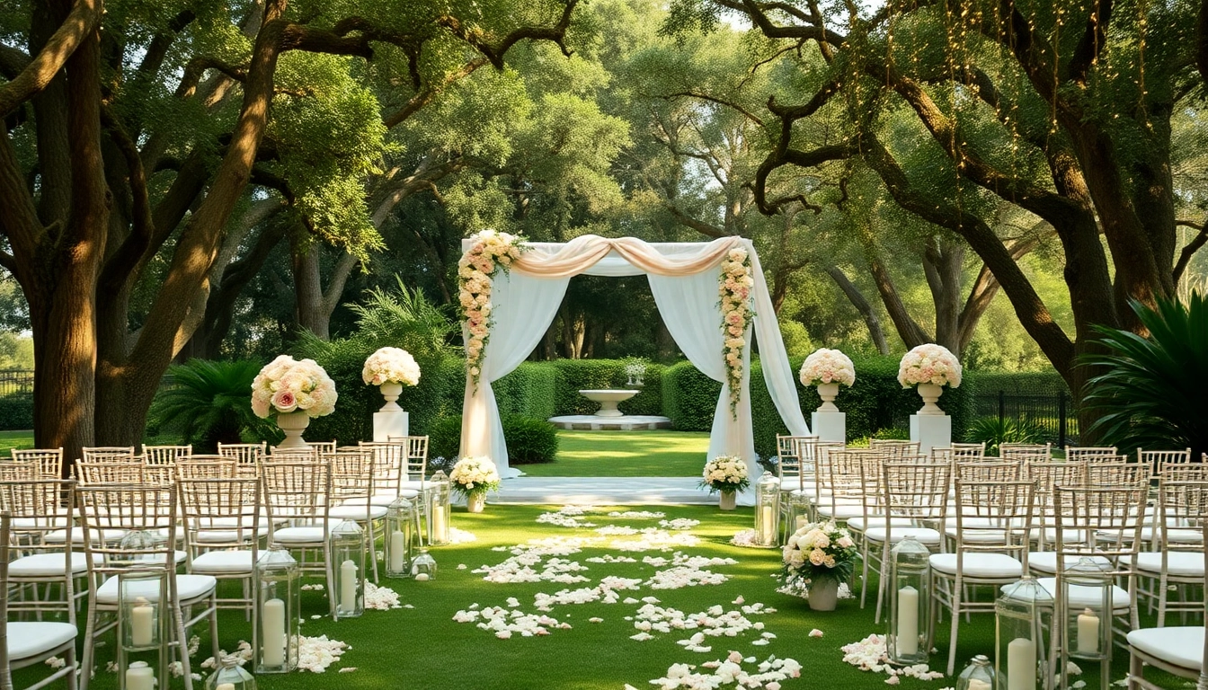 Beautiful Jacksonville Wedding Venue surrounded by a lush garden, perfect for romantic weddings.