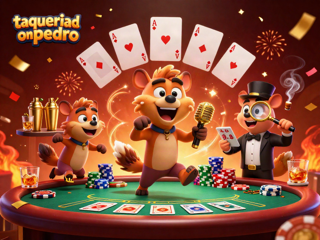 Join the fun at taqueriadonpedro's lively casino club with hyenas and poker action!