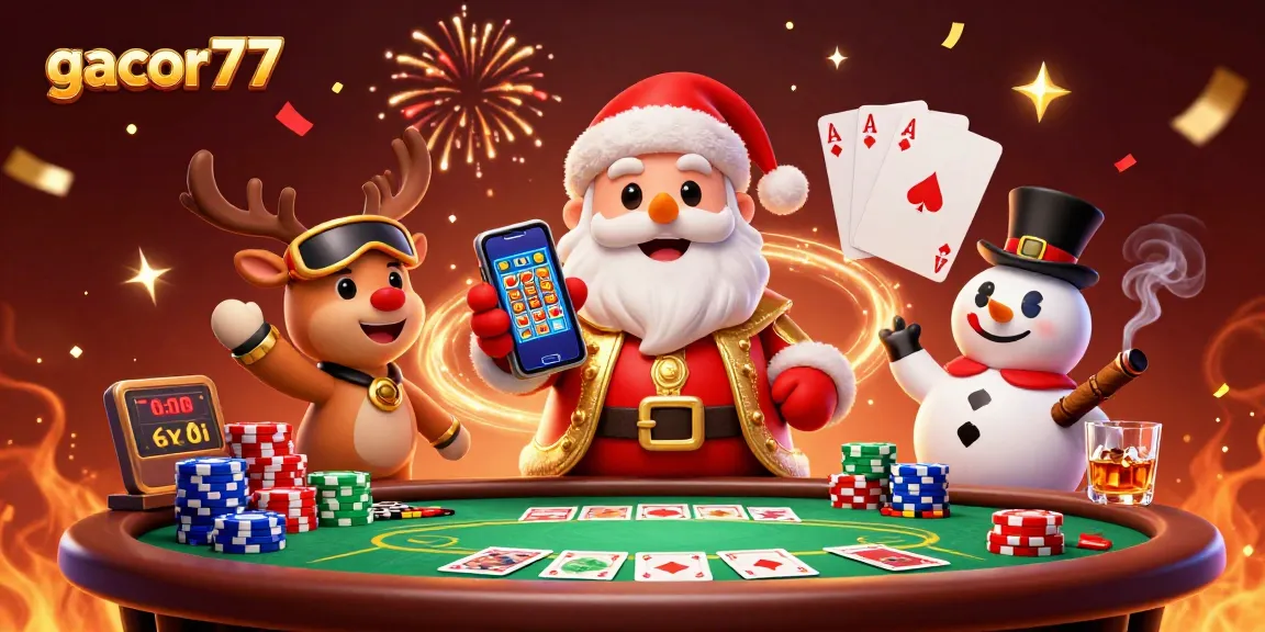 Menangkan jackpot gacor77 dengan Santa Claus dan teman-temannya dalam suasana kasino yang meriah.