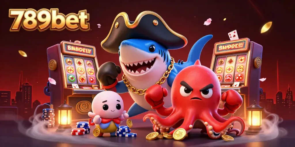 Engage in exciting gameplay with 789bet's whimsical pirate-themed casino scene and vibrant characters.