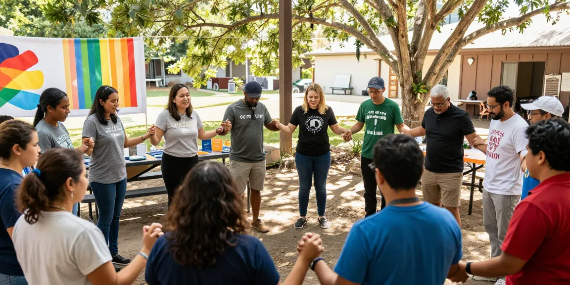 A vibrant coalition church gathering showcasing community connections and spiritual unity.