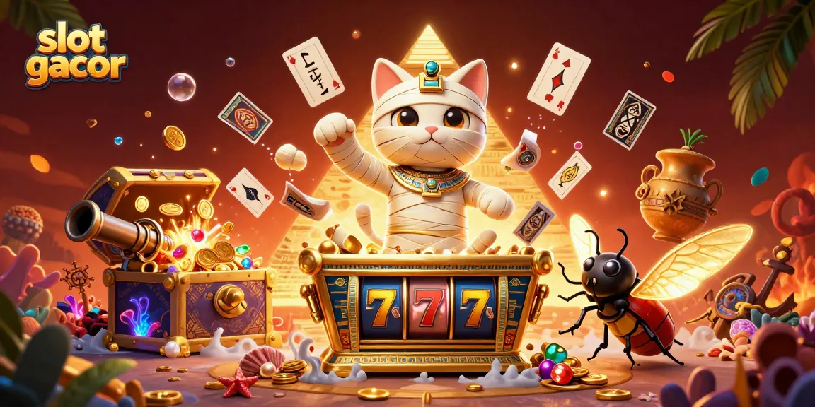 Experience thrilling wins with slot gacor as the 3D Egyptian mummy cat unveils hidden treasures!