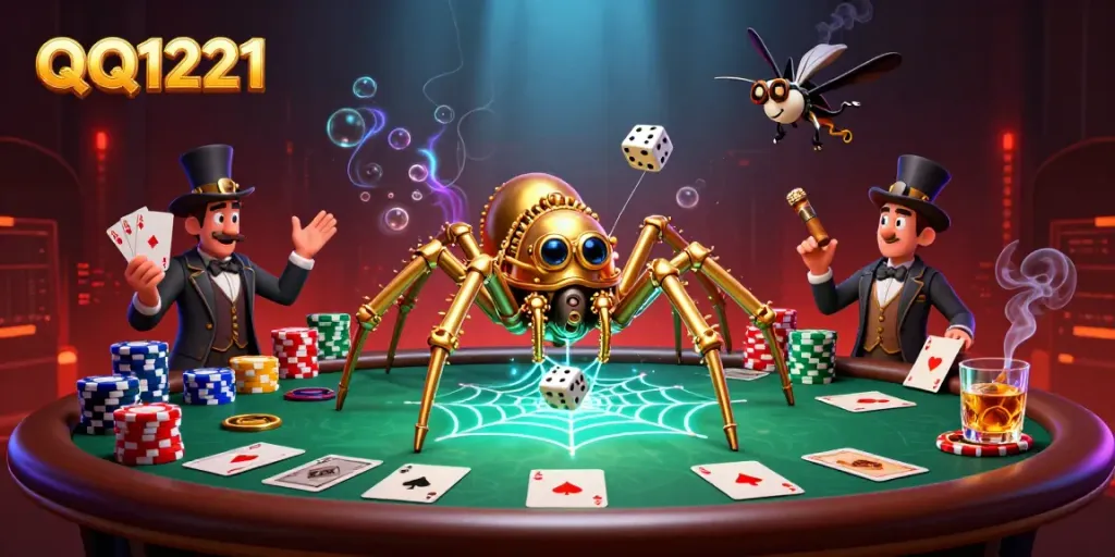 Experience QQ1221's thrilling 3D atmosphere of luck and challenge with steampunk elements.