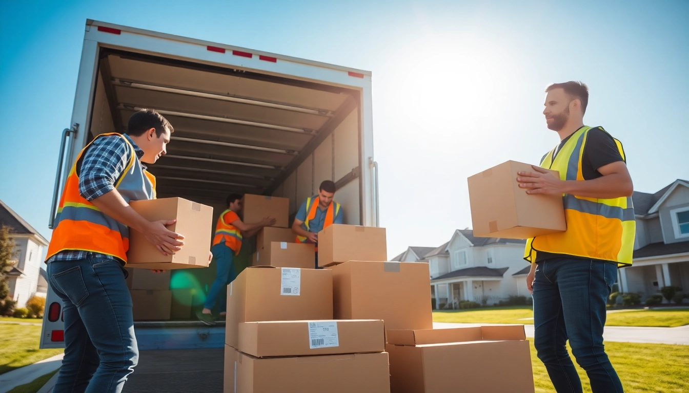Workers efficiently executing provincial moving tasks, showcasing their attention to detail and organization.