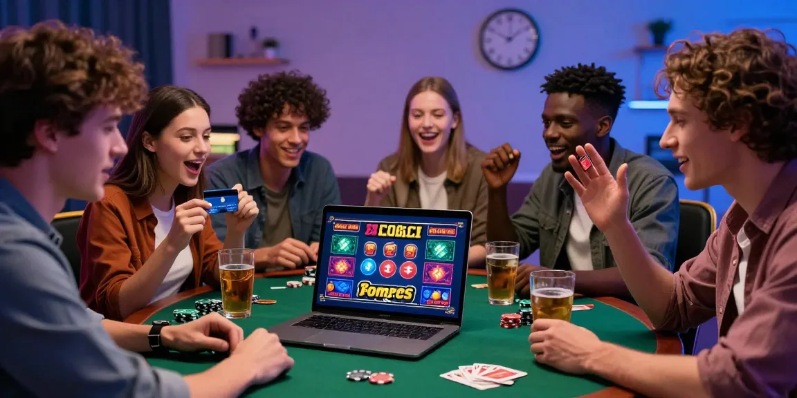 Excited players exploring credit card casinos at scoarch.org.uk in cozy gaming room setting.
