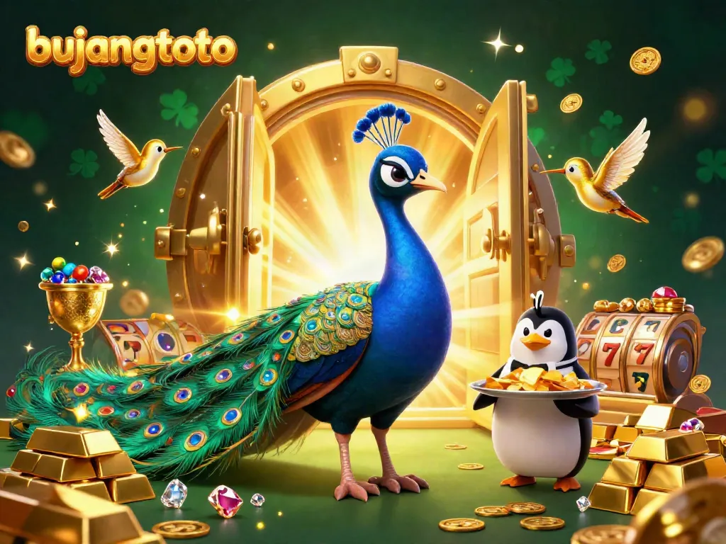 Engage in thrilling gaming at bujangtoto with vibrant peacock and treasures galore!