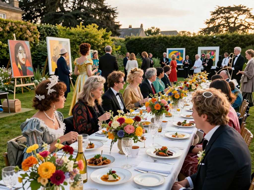 Bruce Bailey Toronto gala attendees enjoy an artistic garden party at Vogrie, showcasing luxury and creativity.