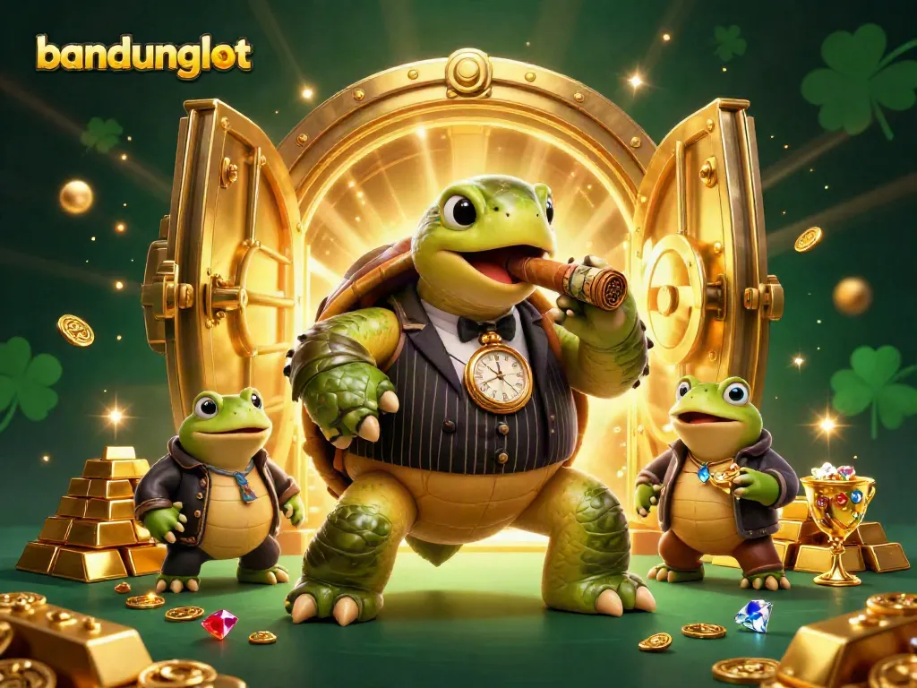 Engage with vibrant gameplay at bandungslot featuring a mobster turtle and bullfrog enforcers in a rich casino scene