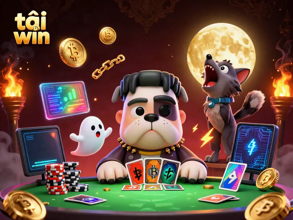 Engage in thrilling gameplay with tải sun win, featuring vibrant casino characters and crypto elements.
