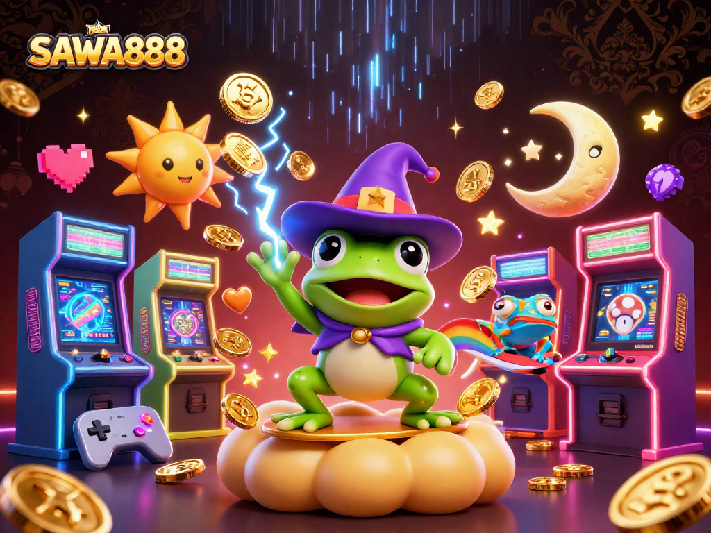 SAWA888 brings the thrill of gaming alive with dynamic characters and vibrant casino aesthetics.