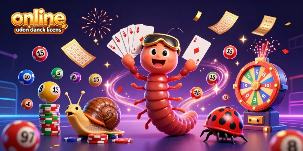 Exciting gameplay at online casinoer uden dansk licens with 3D cartoon characters, lottery elements, and vibrant visual effects.