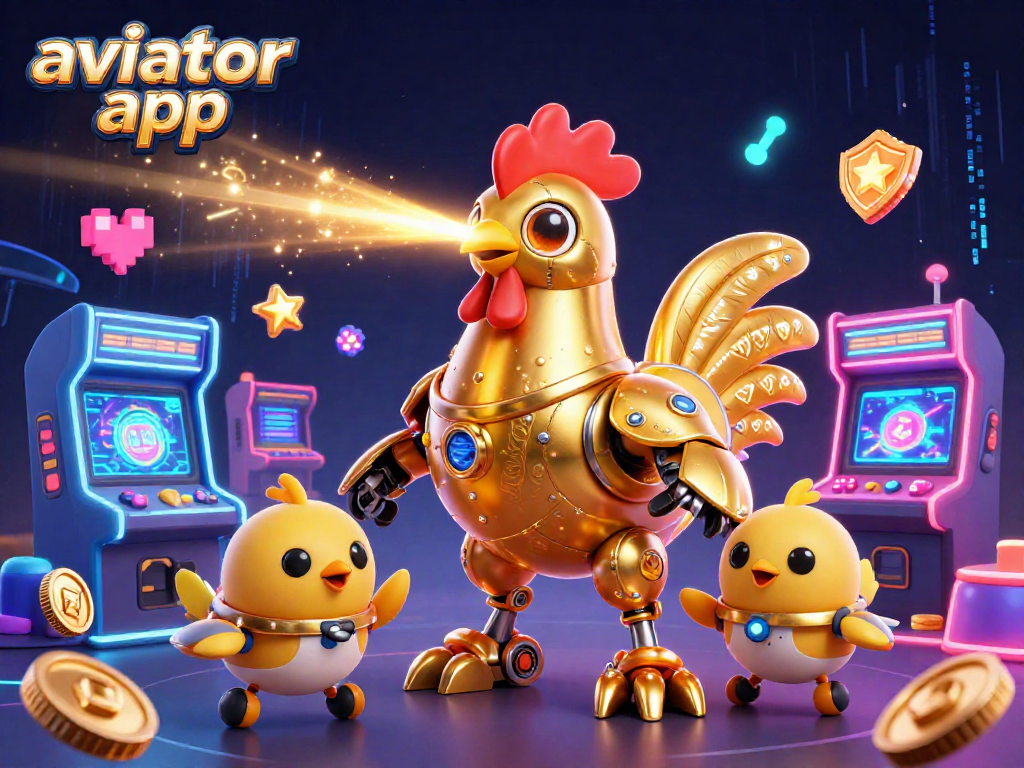 Experience thrilling gameplay with the aviator app featuring a dynamic scene of an engaging retro-futuristic game setup.