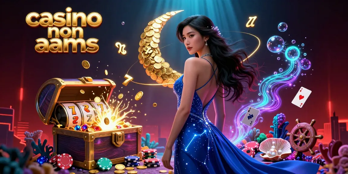 Scommetti sui casinò non aams in una vivace scena sottomarina piena di rulli delle slot e monete d'oro.