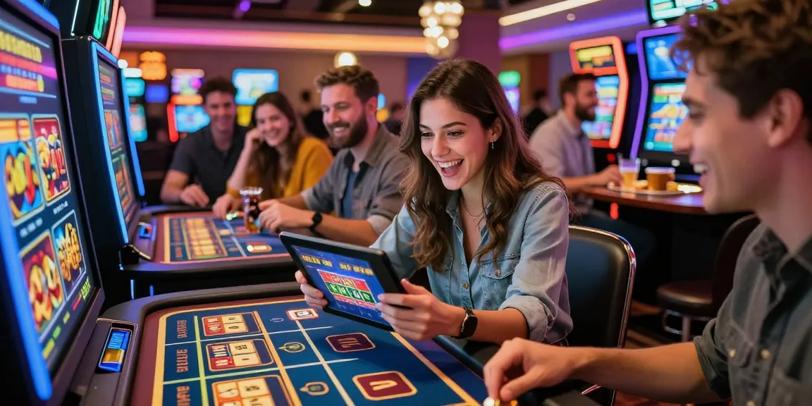 Engaging online gaming at credit card casinos illustrated on https://bhma.org.uk with diverse players enjoying vibrant space.