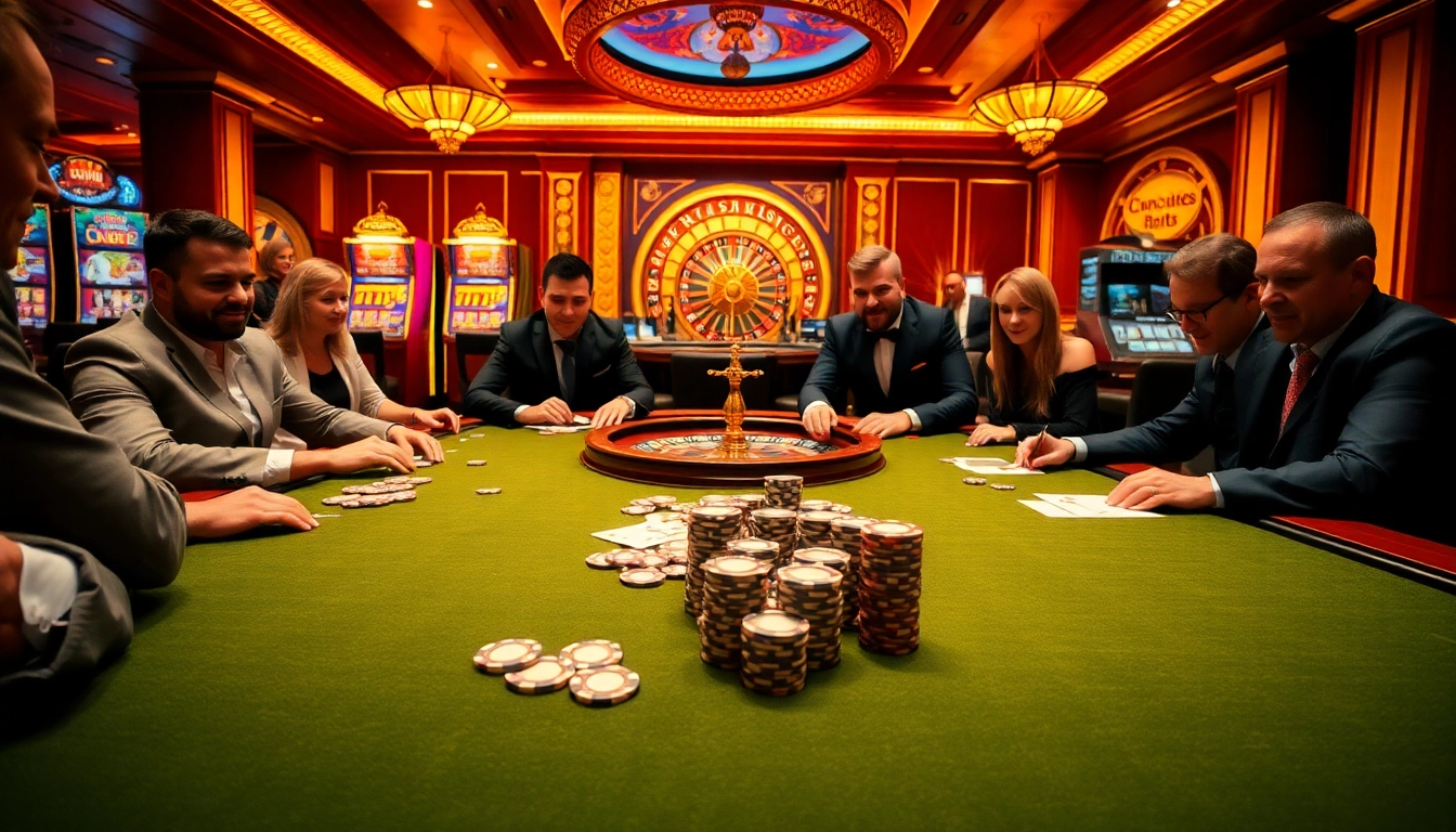 Une table de casino dynamique mettant en avant l'excitation et l'action des paris dans une atmosphère de site de casino en ligne.