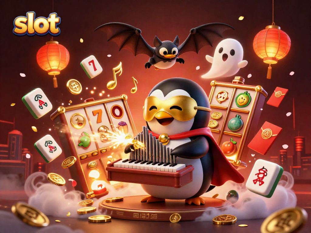 Experience thrilling slot action in a captivating casino scene with golden coins and vibrant symbols.