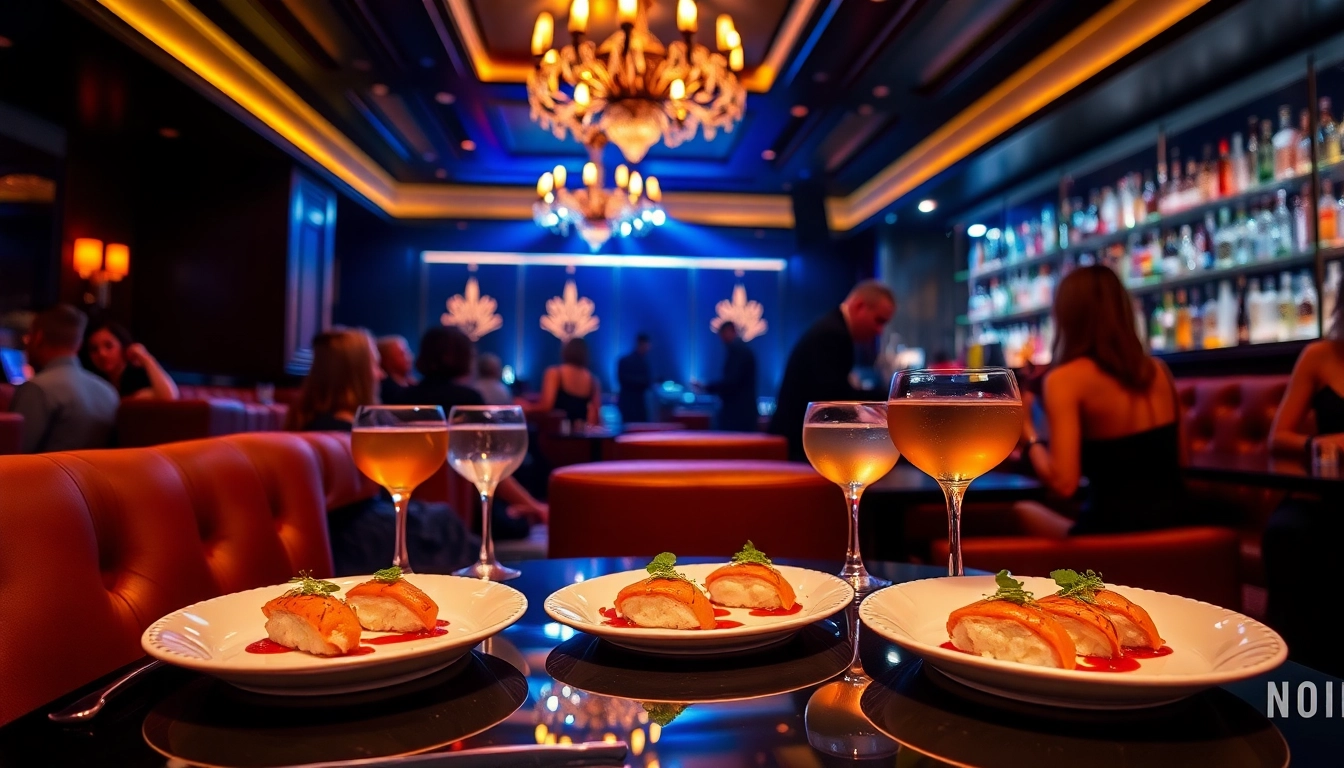 Dinner sxm at Club Noir, St Martin's premier strip club featuring body sushi and vibrant nightlife ambiance.