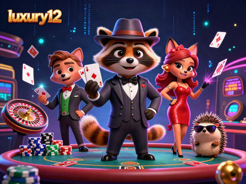 Experience luxury12 with our cartoon casino scene featuring vibrant characters and engaging poker dynamics.