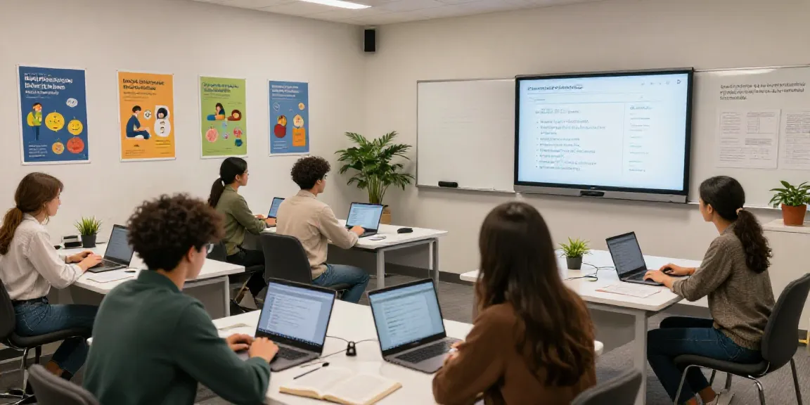 Toto online language course students actively participating in interactive learning environment.
