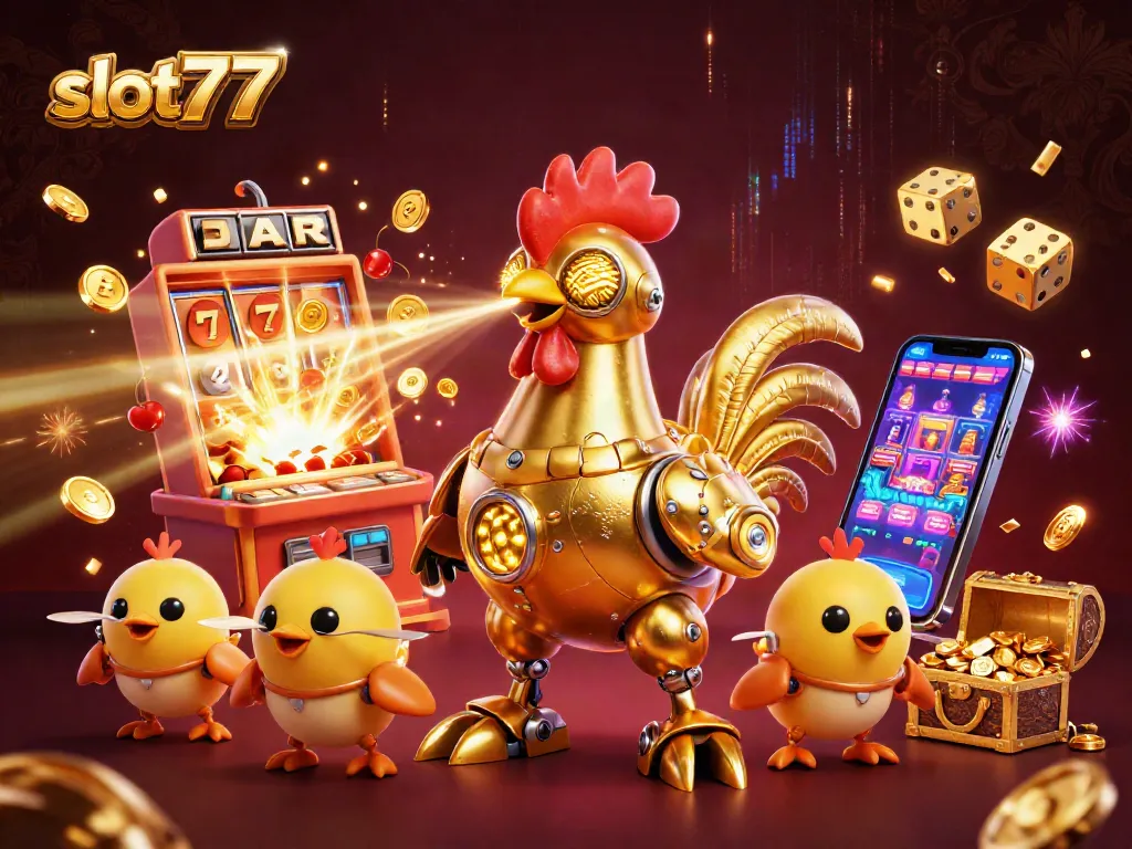 Putar slot777 dengan mesin slot mewah dan simbol keberuntungan di dunia kasino digital.