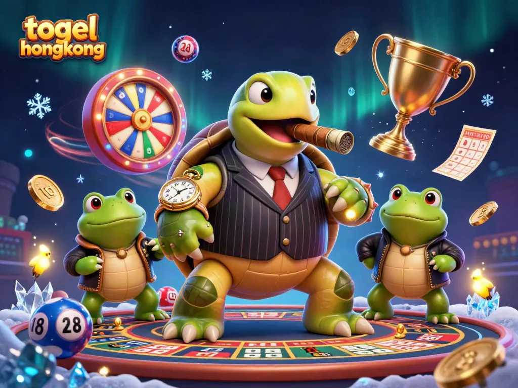 Menampilkan hasil togel hongkong hari ini dengan karakter menarik dalam ilustrasi digital 3D.