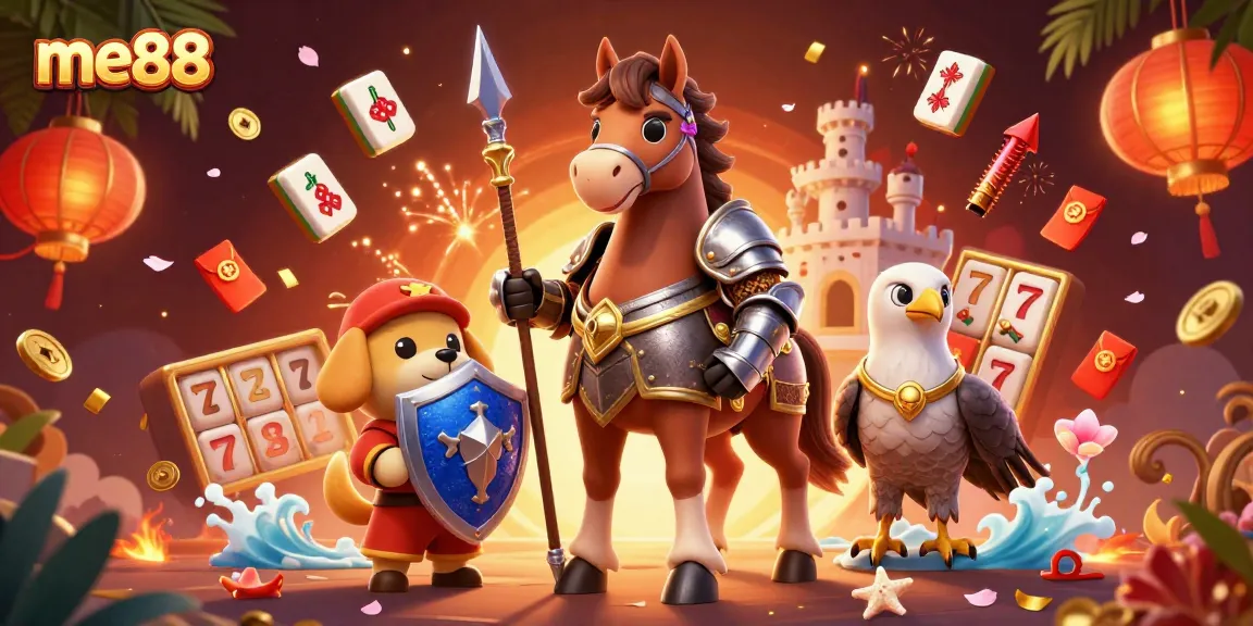Win big with me88 casino as the knight and his squire face exciting gaming adventures!