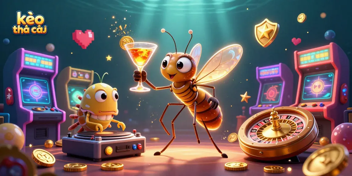 Experience the thrill of kèo nhà cái with a vibrant 3D illustration of a unique casino scene featuring characters and game elements.
