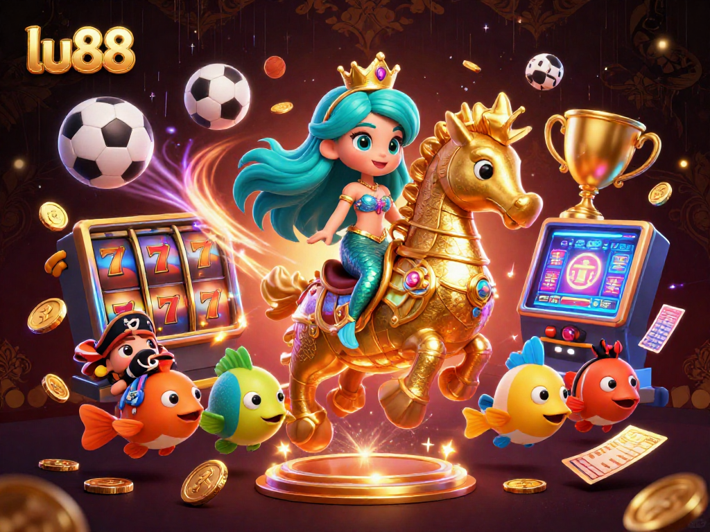 Experience thrilling gameplay with lu88 as the mermaid and seahorse conquer the casino realm.
