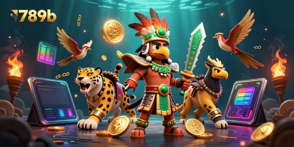 Engage in thrilling betting experiences with 789b, showcasing an Aztec-themed casino adventure.
