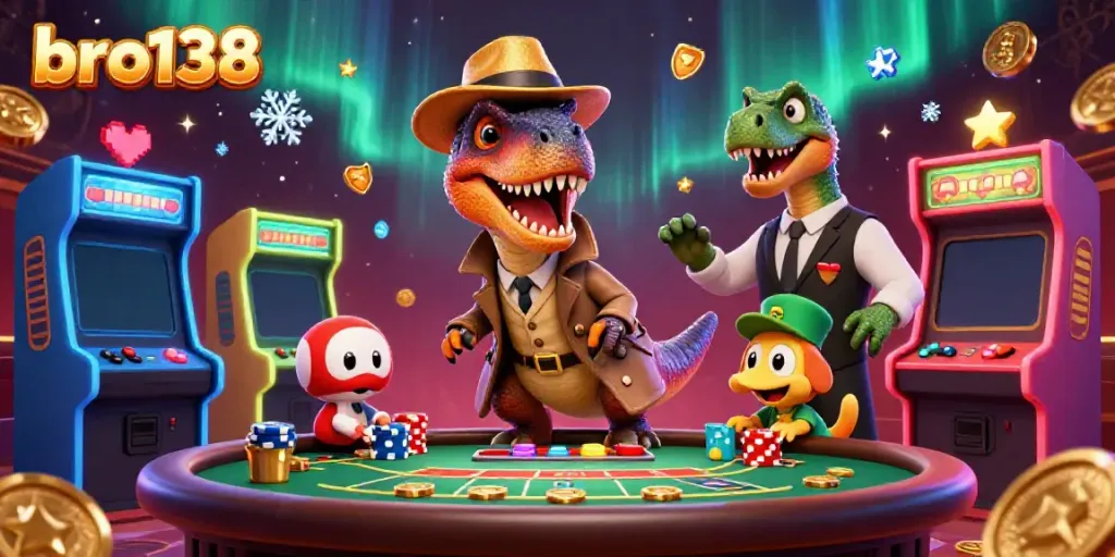 Experience the excitement at bro138 casino with a velociraptor card counter, stegosaurus pit boss, and a compy pickpocket in action.
