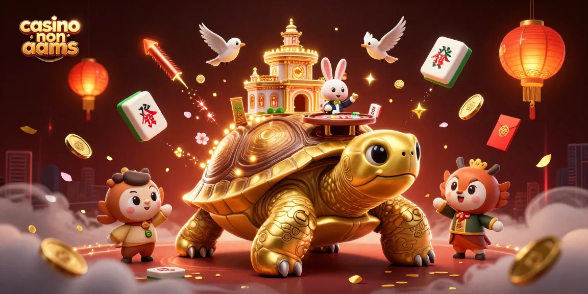 Festeggia le vittorie nei casino non AAMS con una scena fantasiosa di una tartaruga d'oro da casino