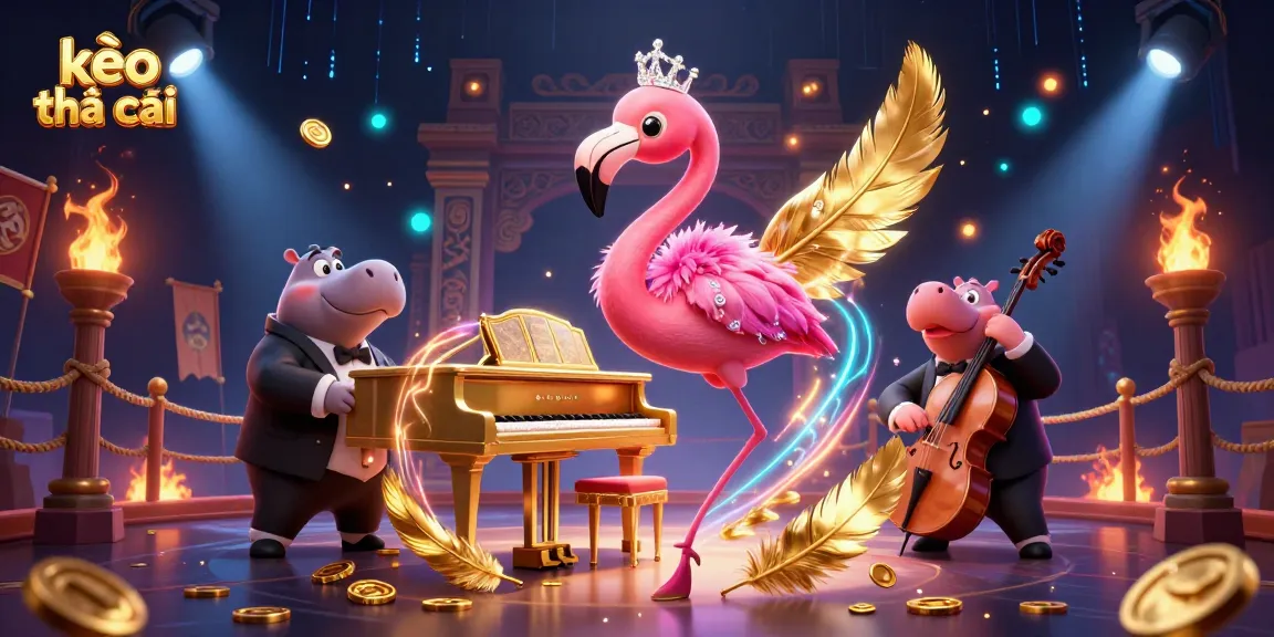 Experience kèo nhà cái with vibrant casino characters in a dynamic musical scene.